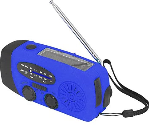Notfallradio Handkurbel Solar Radio 1200mAh 4 Ladung Kurbelradio, IPX3 Wasserdicht, Notfall SOS Alarm, LED Taschenlampe, Weltempfänger FM/AM Winternotfunkgerät