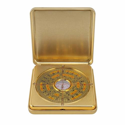 Feng Shui Luo Pan, Feng Shui Luo Pan, Wohn-Feng-Shui-Kompass, Präzises Eisen mit Umklappbarer Abdeckung Feng Shui-Kompass Zum Erlernen von Wohn-Feng Shui (S 24x38cm Kinder)