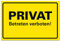 Privat Betreten verboten Schild Hinweisschild PVC 300 x 200 x 3 mm Vorgebohrt B1-Zertifiziert