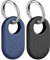 Ainiv 2PCS Hülle für Samsung Galaxy SmartTag 2 mit Schlüsselanhänger, GPS Tracker Anhänger Schutzhülle für Kinder, Hund, Katzen, Koffer, Schlüssel, Fahrrad (Schwarz + Dunkelblau)