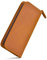 Leather Fountain Pen Case, Crazy Horse Leather Brown Color, 3 Divided Slots, Zippered Pen Case Pouch, Handmade Display Holder for Rollerball Pen