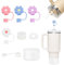 Stanley Cup Accessories Set - 6 Pcs With Straw Toppers, Flower Covers, Leak Stopper & Boot for 40oz & 30oz Cups