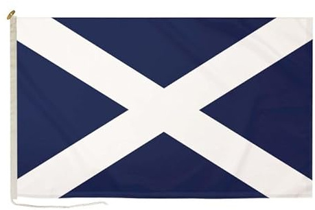 DuraFlag St Andrews (Scozia) Bandiera blu navy Premium con corda e levetta bandiera barca (90 cm x 60 cm)