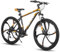 Hiland Mountainbike, 6 Speichen, 21 Gänge Schaltung, Aluminium Rahmen 26 Zoll Räder, Scheibenbremse Fahrrad für Männer Frauen Herren MTB-Fahrrad, Orange