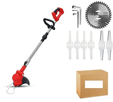 Tondeuse à Gazon, 2500W 20000 TR/Min Tondeuse à Gazon électrique Pliable Coupe-Herbe réglable Jardin élagage Coupe Outils électriques for Batterie 18v(Without Battery)