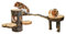 PatPatPet Hamster Klettern Hölzernen Stand Plattform, Holz Spielplatz Hamster Spielen & Kauen Spielzeug, Natürliche Holzbrücke Käfig Dekoration Für Zwerghamster, Syrer Hamster, Rennmaus, Maus, Ratte