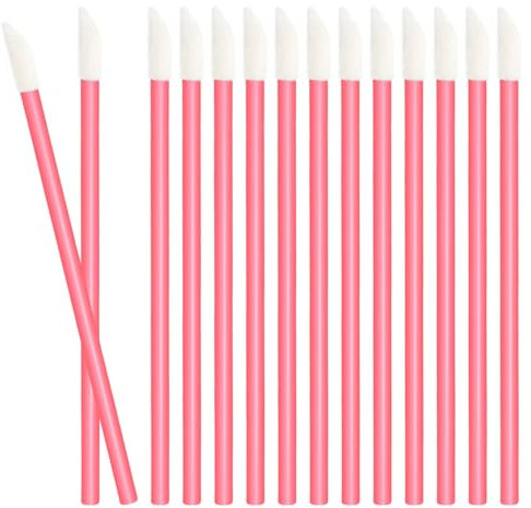 50 Stück Einweg-Lippenpinsel,Lippenstift Stab Applikator Lipgloss Concealer Pinsel Lippenapplikator Werkzeug (CSB-Pink)