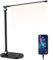Boronasd Schreibtischlampe LED Tischlampe Desk Lamp-Schreibtisch Lampe Tisch mit Ladefunktion Bürolampe Dimmbar USB-Anschluss Smartphones 4 Farben und Stufenlose Helligkeits 45 min Auto Timer
