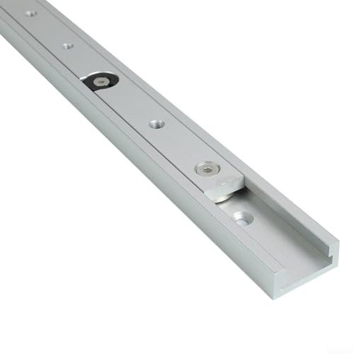 Scanalatura a T, in lega di alluminio, con viti autofilettanti, per fresatrice e sega da banco (binario a T da 600 mm + barra da 450 mm)