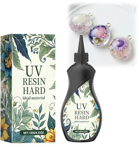 Colla in Resina UV per Fai da Te - 120 g Trasparente Cristallo Epossidico Duro Lucido Indurente Colla UV per Gioielli Fatti a Mano - Adesivo Professionale per Sbiancamento Cutaneo