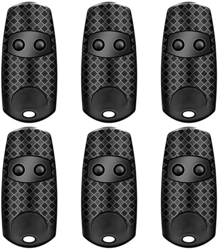 Telecomando per Porta del Garage, PingGoo Telecomando per Apriporta del Garage Trasmettitore Portachiavi Portatile, Garage Door Remote Control per TOP 432NA/ 432EE/ 432EV/ 432 M (6, Nero)
