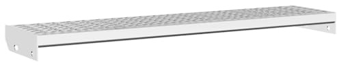 Frdhee Marches d'escalier, protection antidérapante, marche en caillebotis, 100 x 24 x 7 cm, en acier galvanisé, pour escalier extérieur