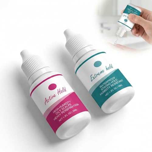 Asheyya 2 Pcs Wig Glue Lace Front, Invisible Waterproof Strong Hold Stay Stuck Lace Glue for Hair Wigs