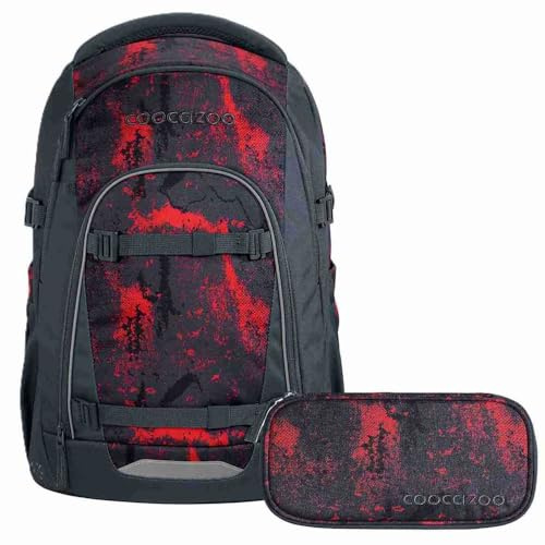 Coocazoo Mate Schulrucksack Set 2tlg. inkl Schlamperbox (Broken Black)