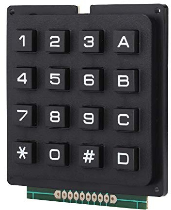 Phefop Numerische Tastaturen Tastatur ABS Kompakte MCU-Tastatur Kompatibel mit Mikrocontroller-Embedded-System DIY Easy Connect 16 Tasten 4x4-Tastaturmodul Externer Numerischer Mikrocontroller