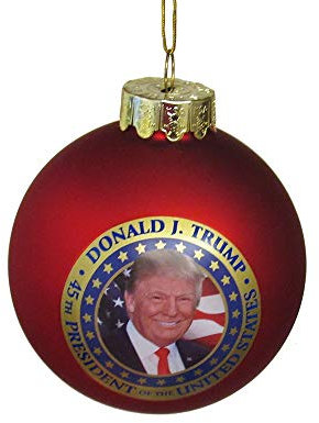 Kurt Adler C7572 Weihnachtsbaumschmuck President Donald Trump, 80 mm, Rot