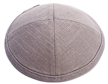 JL Kippha's EBeinante Leinen Dunkelgrau Kippah Yarmulke jüdischen Yamaka Kippa Israel Cap Judaica mit Clip