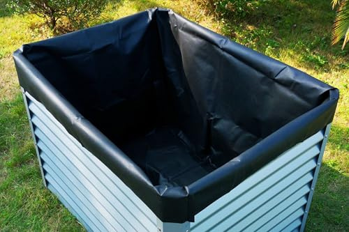 OUTFLEXX Pflanzvlies, schwarz, Vlies 200g/m², 120x90x100cm, für Hochbeet mit 120cm