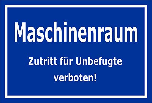 Melis Folienwerkstatt Aufkleber – Maschinenraum - 15x10cm – S00070-140-F -20 VAR