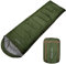 Umschlag-Schlafsack – 3–4 Jahreszeiten, warmes, kaltes Wetter, leicht, tragbar, wasserdichter Kompressionssack für Erwachsene und Kinder – Indoor- und Outdoor-Aktivitäten, Reisen, Wandern, Armeegrün