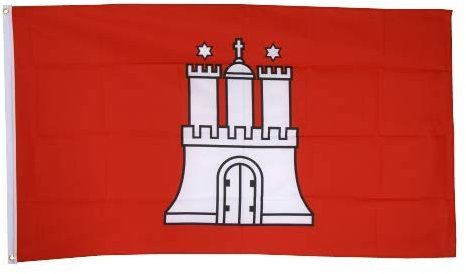 Flaggenfritze® Fahne Flagge Hamburg 90 x 150 cm Premiumqualität