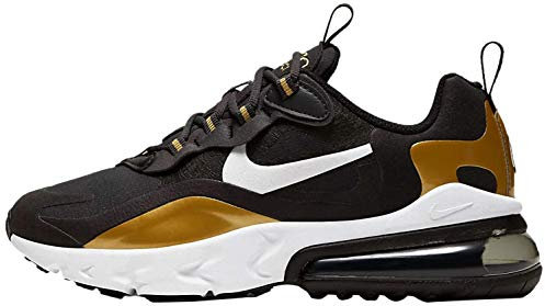 NIKE - Air Max 270 React GS - BQ0103005 - Color: Golden-Black - Size: 5.5 UK Child