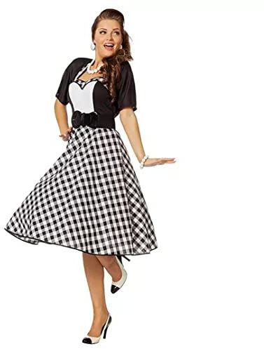 WOOOOZY Damen-Kostüm Rock'n'Roll, Gr. 38 - inklusive praktischem Kleidersack