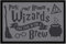 MoonWorks® Fußmatte mit Spruch Park Your Broom Wizards Fantasy Zauber rutschfest & waschbar schwarz 60x40cm