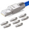 hb-digital 8x Conector RJ45 CAT 8 sin Herramientas Para Cable de Red Ethernet LSA compatible con CAT 7 CAT 7a CAT 6a CAT 6 CAT 5e 40 Gbps 2000 MHz para Cable de Instalación LAN DSL Carcasa Metálica