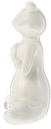 Cabilock Frosch-Ornamente Frosch Statut Garten Frosch Dekoration Yoga-meditationsdekor Rasenschmuck Zen-Yoga-Figur Frosch-Rasen-statuen Frösche Keramik Weiß Schreibtisch Bücherregal Büro