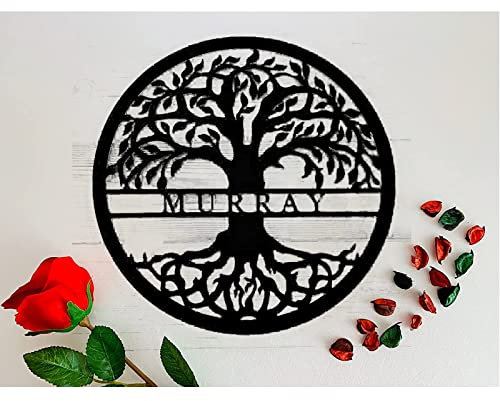 krui Personnalisé Arbre De Vie Acrylique Bois Signe De Famille,Arbre De Vie Decoration Murale,Decoration Murale,Tableau Decoration Murale Salon,Bijoux Arbre De Vie (15cm)