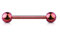 Jewel Barrel Piercing Langue, Barre de Langue Haltère, Bijoux de Corps 14g (1,6 mm), Longueur de Barre 12/14/16 mm, Taille de Boule 4/5/6 mm, Acier Chirurgical (Rose foncé, 14)