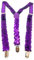 Cadoline Bretelle viola per travestimenti da uomo in poliestere con paillettes 100 x 2,5 cm