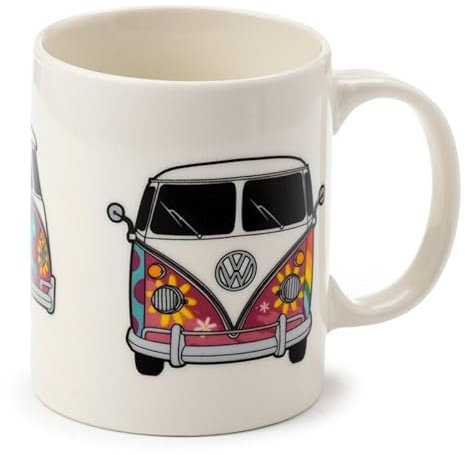 Puckator Volkswagen VW T1 Camper Bus Summer Love Porcelain Tea Coffee Mug - Funny Home Accessories - Cute Gifts for Girlfriend - Large Mugs for Men Women Hot Drinks - Cups Presents Secret Santa Gift