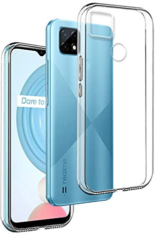 REY Funda Carcasa Gel Transparente para REALME C21, Ultra Fina 0,33mm, Silicona TPU de Alta Resistencia y Flexibilidad