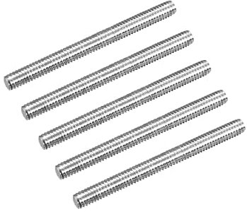 sourcing map Entièrement Filetage Barre M4 x 40mm 0.7mm Filetage Pas 304 Inox Acier Main Droite Filetage Tiges Barre Goujons 15 Paquet