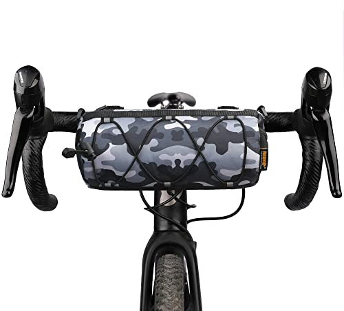 Rhinowalk Lenkertasche Fahrrad, Fahrradtasche vorne Lenker, Fahrradkorb, Mountainbike, Rennrad, Pendler-Umhängetasche, professionelles Fahrradzubehör Tarnung