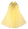 Proumhang Prinzessin Cape für Mädchen,Bunte Prinzessin Umhang,Sparkling Pailletten Tüll Prinzessin Fancy Dress,Halloween Karneval Geburtstag Thema Umhang für 3-8 Jahre alte Mädchen Gelb S