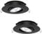 acegoo LED Einbaustrahler 12V Spot 2W 35° Abstrahlwinkel, 70° Schwenkbar Einbauspot für Wohnmobil Wohnwagen Camper Van Boot, Aluminium 205lm 74mm Directional 2 Stück(Schwarz 3000K)