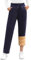 UMIPUBO Gefütterte Jogginghose Damen Warm Fleece Freizeithose Winter Thermo Fleecehose High Waist Sweathose mit 2 Taschen, Damenhose mit Gummizug(Marine,M)