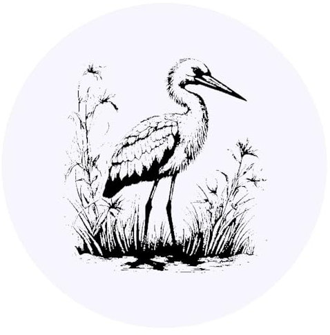 24 x 40mm 'Storch' Aufklebern/Stickers (SK00057730)