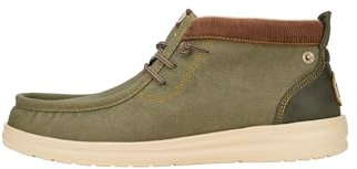 HEYDUDE Wally Mid GripR Workwear - Scarpe Uomo Slip-On Stivaletti, Dusty Olive, 44