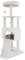 TWDEPART Arbre à chat avec griffoirs et griffoir, meuble pour chat pour escalader avec niche pour gros chats et balles suspendues, beige