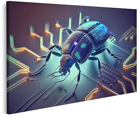 islandburner Prime Bild auf Leinwand Elektronische Wanze Schaltkreis Computer Virus Platine Bilder Wandbilder Poster