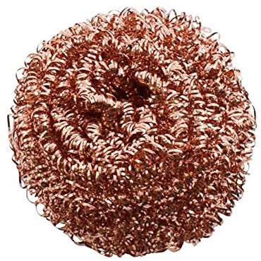Lot de 3 éponges à récurer avec revêtement en cuivre - Résistantes - Pour la cuisine et les poêles - Antibactériennes - Pour usage domestique et professionnel