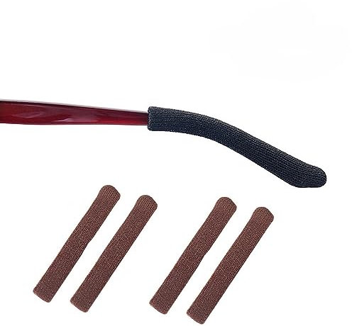 2 Paar Brillen Ohrpolster Brille Rutschstopp Brillen Ohrenkissen Pads Brillen Ohrgriffe Stricken Anti Rutsch Brillenbügel,Braun