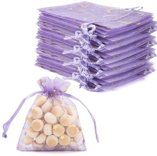 50PCS Sachet Organza,8×10cm/3.14×3.93inch Pochette Bijoux,Sachet Lavande Vide,Tulle Dragées,Sachet Dragees,Sachet Lavande,Sachet Lavande Vide,Sachet Pour Lavande Vide,Sachets En Organza Cadeau