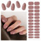 EBANKU 24PCS Smalto Adesivo per Unghie, Jelly Rose Unghie Gel Adesive UV Smalto Adesivo Gel UV Full Wraps Lampada UV/LED con Lima e Stick per Donne Ragazze