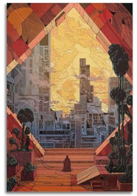 JJXCAC Moebius Art Environments Poster, dekorative Leinwand, Wandkunst, Bild, Druck, moderne Familienschlaf- und Wohnzimmer-Dekoration, 30,5 x 45,7 cm