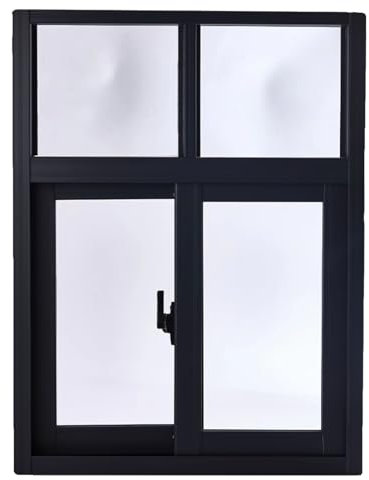 HJLKDYM Schiebefenster, Doppelschiebefenster Aus Gehärtetem Vinyl, Allzweckfenster, Wohnmobilfenster, Geeignet Für Schlafzimmer, Keller, Küche, Abstellraum(Schwarz,40x60cm)